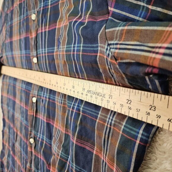 Polo Ralph Lauren Dress Shirt Classic Fit Plaid Checkered Oxford Mens Size M - Picture 4 of 10